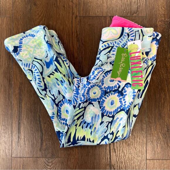 🆕 Lilly Pulitzer luxletic UPF 50+ weekender crops in sunset swim SZ XS - Picture 1 of 6